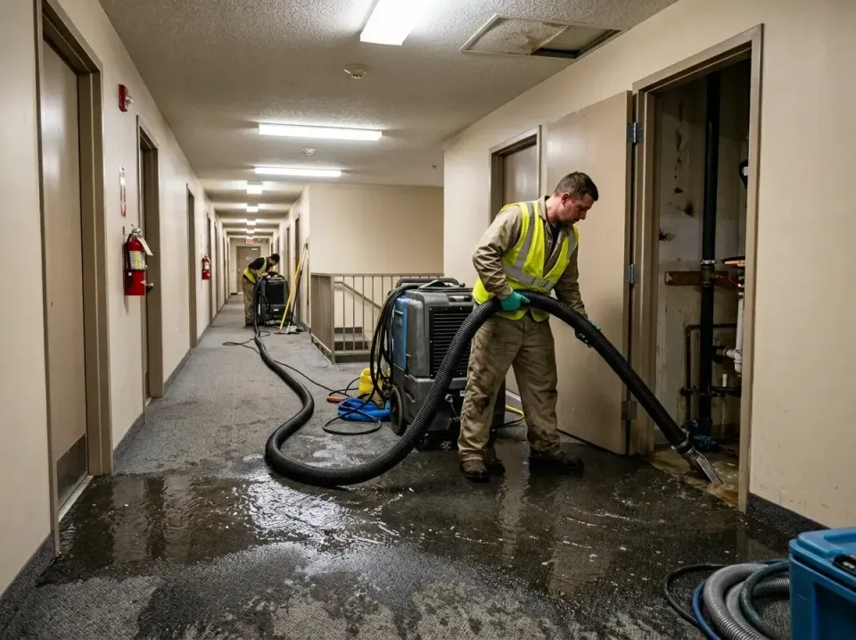 multi-unit-apartment-hallway-f-005 — frequently asked questions, Emergency Burst Pipe Water Extraction & Removal in Brentwoo…